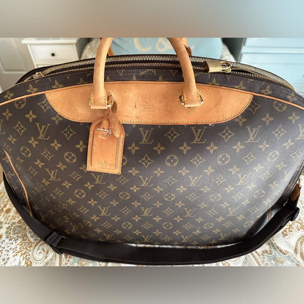 Auth Louis Vuitton Monogram Alize 2 Poches 2 Way Boston Bag